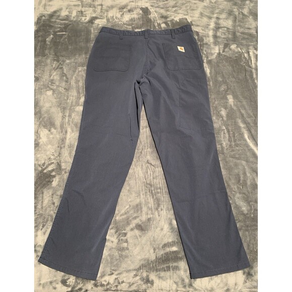 Carhartt Pants Mens 36x32 Navy Blue Rugged Flex Rip Stop 74533-20 Relaxed Flaw - Picture 8 of 16